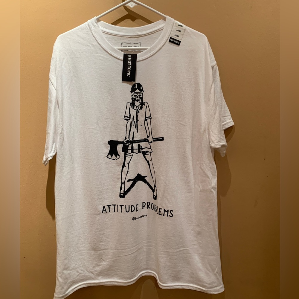 Hot Topic BeeboSloth Attitude Problems Size Large Short Sleeve T Shirt N…